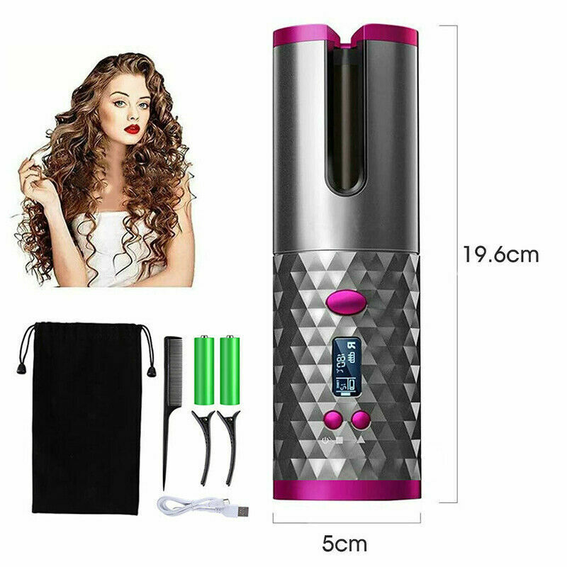 What's in the box: curler, storage pouch, USB cable, clips and comb